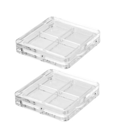 SOESFOUFU 2pcs Empty Eyeshadow Palette Empty Grid Makeup Empty Eyeshadow Case Empty Eyeshadow Dish Women Kits