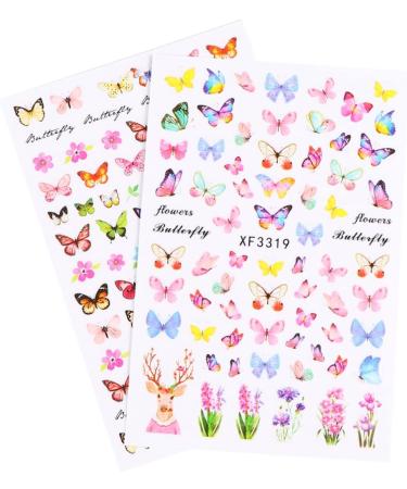 Healvian 8 Sheets Women Nail Art Sticker Nail Design DIY Fingernails Nail Decal Nail Stickers Nail Decor Stickers Nail Art Stickers Flower Patterns Manicure Tips Flower Stickers - Buy Online on GoSupps.com