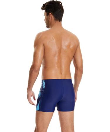 WHCREAT Men's Swim Trunks - Chlorine Resistant Sports Swimming Shorts Beach Shorts L - Blue - Buy Online on GoSupps.com