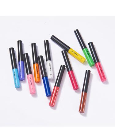 Maydear 12-Piece Matte Liquid Eyeliner Set - Waterproof & Highly Pigmented - Buy Online on GoSupps.com