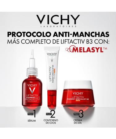 Vichy Pigment Specialist B3 Eye Contour and Dark Circle Care SPF50+ Limits Dark Circle Pigmentation Enriched with Niacinamide and Vitamin E Very High UVA and UVB Protection 15ml - Buy Online on GoSupps.com