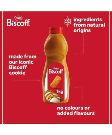 Lotus Biscoff Vegan Sweet Spread Topping - Caramelised Biscuit Flavor - 1L 1kg Pack - Buy Online on GoSupps.com