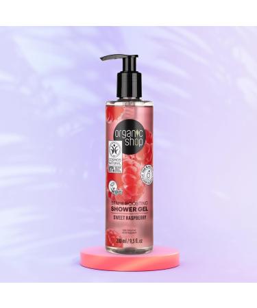 Organic Shop Sense Boosting Shower Gel Sweet Raspberry 280 ml - Buy Online on GoSupps.com