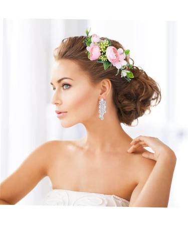 Ipetboom 1pc Hair Comb Wedding Headdress Summer Garland for Decorating Decorative Flowers Photo Props Silk Flower Barrettes Flower Hair Side Comb Beach Comb Wig Alloy Bridegroom The Photo - Buy Online on GoSupps.com