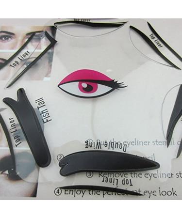 1PC Eyeliner Stencil 6 in 1 Eyeline Guide Template Eyeliner Stamp Eye Makeup Template Cat Liner Makeup Tool for Eyes - Buy Online on GoSupps.com