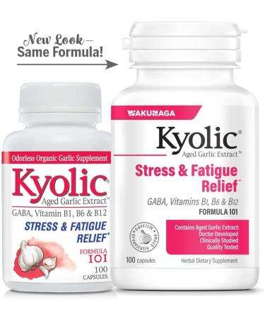 Kyolic Aged Garlic Extract Formula 101 - Stress & Fatigue Relief, 100 Capsules - Buy Online on GoSupps.com