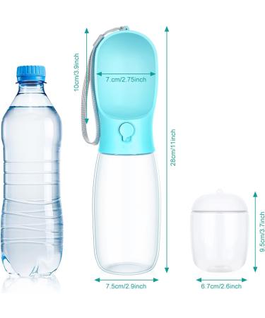Osportfun Portable Dog Water Bottle - 550ml Leak-Proof Dispenser with 100ml Food Container & Activated Carbon Filter for All Dog Sizes - Buy Online on GoSupps.com