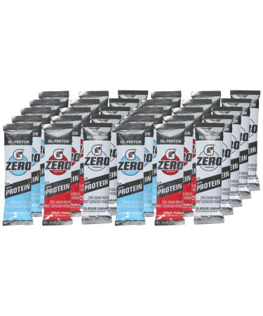 Gatorade Zero Protein Powder Sticks 30 Pack - 10g Whey Protein Isolate, Zero Sugar, Electrolytes - 3 Flavor Variety Pack - 0.529oz Sticks - Buy Online on GoSupps.com