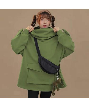 Attine Women's Frog Hoodie with Zipper Mouth and Front Pocket | Mint Green XL - Buy Online on GoSupps.com