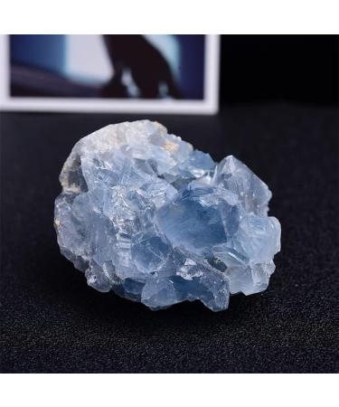 Crystal Rough Home Decoration Natural Beautiful Madagascar Celestite Crystal Raw Cluster Sky Blue Geode Rough Specimen Stones (Size : 50-60g) - Buy Online on GoSupps.com