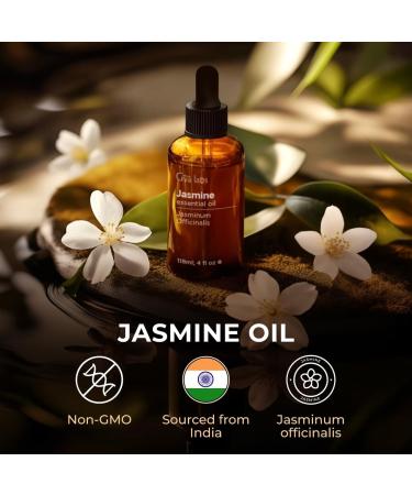 Jasmine Essential Oil for Diffuser (4 Fl Oz) & Vanilla Essential Oil for Skin (0.34 Fl Oz) - Aromatherapy Grade Essential Oils Set - Gya Labs - Buy Online on GoSupps.com