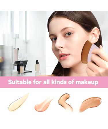 Pack of 3 Foundation Brushes Set with Storage Box | Blusher & Powder Brushes for Cream Concealer & Blusher - Perfect Makeup Tools - Buy Online on GoSupps.com