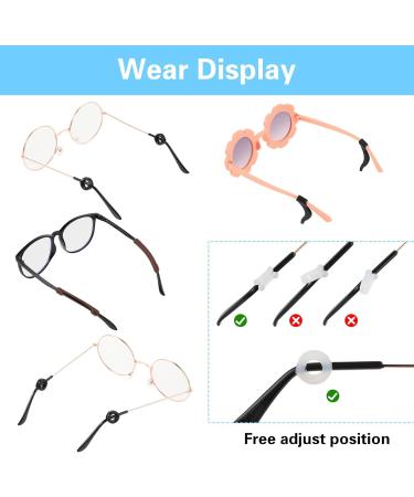 Qianyu Anti-Slip Silicone Glasses Ear Pads - 12 Pairs Soft & Comfortable Covers in 4 Designs for All Glasses - Buy Online on GoSupps.com