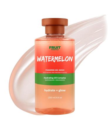 Fruit Essentials Watermelon Foaming Gel Wash | Hydrating Oil Complex with Watermelon & Niacinamide | Deep Hydration & Antioxidant Properties | 250ml (Pack Of 1)