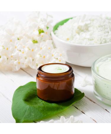 THETIS Homes 2 oz Round Glass Jars (12 Pack) - Amber Cosmetic Containers with Inner Liners, Black Lids, Labels - 12 Count - Buy Online on GoSupps.com