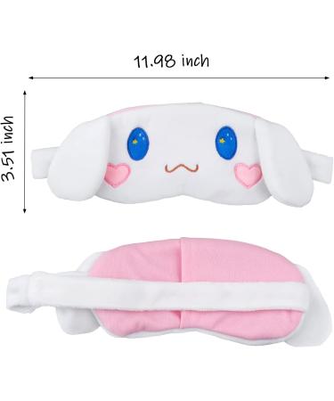 Cartoon Plush Sleep Eye Mask - 100% Blackout Night Blindfold for Women (White) - Buy Online on GoSupps.com