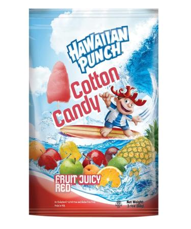 SUPPLIIONLINE Hawaiian Punch Cotton Candy - Bursting With Fruit Juicy Red Flavor - Irresistible Taste And Texture - Perfect For Snacking Parties Gifting Pleasure And Sweet Cravings