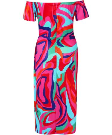 Briskorry Elegant V-Neck Floral Business Dresses for Women | Summer Sexy Knielang Festival Dress with Ruffles - Shop Now! - Buy Online on GoSupps.com