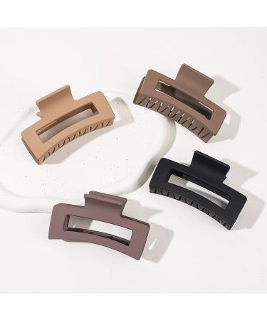 Square Matte Hair Claw Clips for Women - Medium Rectangle Hair Clips for Thick/Thin Hair - Strong Hold Non-slip Styling Accessories - Buy Online on GoSupps.com