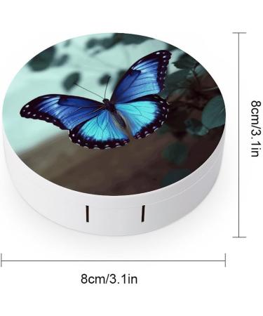 Buy Blue Butterfly Print Contact Lens Case | Durable Travel Lens Care Box for International Shipping - Buy Online on GoSupps.com