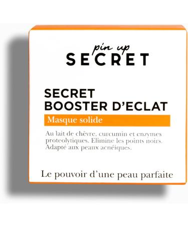 PIN UP SECRET - Secret Booster d' clat - Masque Visage Solide au Lait de Ch vre & Curcuma - Nettoyant & Anti-inflammatoire - limine les Points Noirs - Tous types de peaux - 70 gr 70 g (Lot de 1) - Buy Online on GoSupps.com