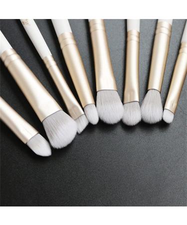 White 12pcs Synthetic Hair Cosmetic Brush Set | Foundation Blush & Eye Makeup Tools for Flawless Beauty - Buy Online on GoSupps.com