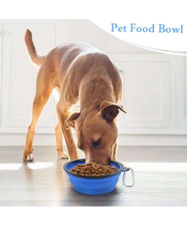 Vivifying 1000ml Foldable Dog Bowl - 2PCS Silicone Large Dog & Cat Feeding Bowls for Travel (Black & Blue) - Buy Online on GoSupps.com