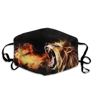 Fire Lion Anti Dust Half Face Mouth Mask Unisex Cotton Warm Fashion Adjustable Washable Mask