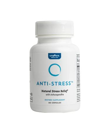 Univera Anti-Stress Stress Relief Supplement Ashwagandha GABA L-Theanine & Gotu Kola 60 Count Capsules