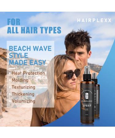 Hairplexx Sea Salt Volume Hair Spray for Men - Natural Volumizing Hair Look | Matte Finish, Mild Hold | Paraben-Free | 200ml/6.7oz - Unscented - Buy Online on GoSupps.com
