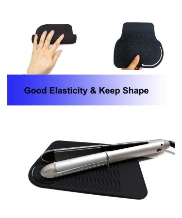 Heat Resistant Silicone Mat for Curling Irons & Flat Irons - 9x6.5 - Black - Buy Online on GoSupps.com