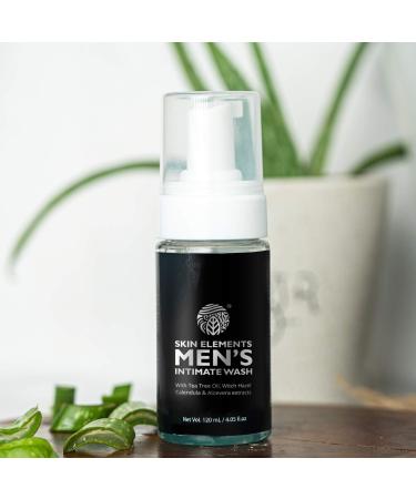 Skin Elements Men's Intimate Wash with Tea Tree Oil | pH Balanced Hygiene Wash | Prevents Itching, Irritation & Odor | 4.05 fl. oz - Buy Online on GoSupps.com
