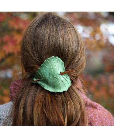 Chiyyak Retro Blue Bird & Green Leaf Hair Clip - Unique Hair Needle Accessory for Women & Girls | Perfect Party & Cosplay Gift - Buy Online on GoSupps.com