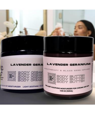 Butter By Keba Lavender Geranium Body Butter & Cream Duo 6.8 - Buy Online on GoSupps.com