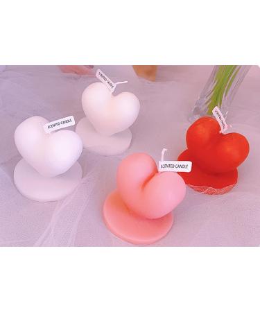 Heart Shape Scented Candle - Romantic Pink Soy Wax Aroma for Valentine's Day Weddings & Birthdays | Perfect Meditation & Stress Relief Gift - Buy Online on GoSupps.com