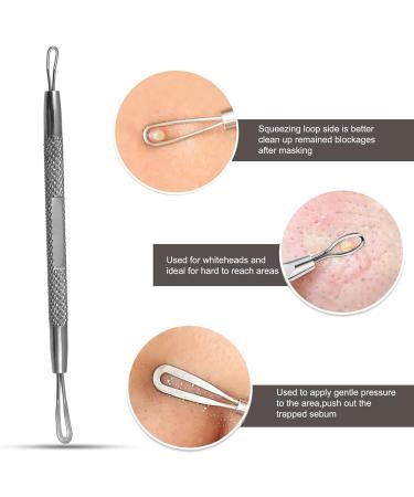 Professional Blackhead and Whitehead Remover Tool | Stainless Steel Pimple Extractor for Blemish and Comedone Removal - Buy Online on GoSupps.com