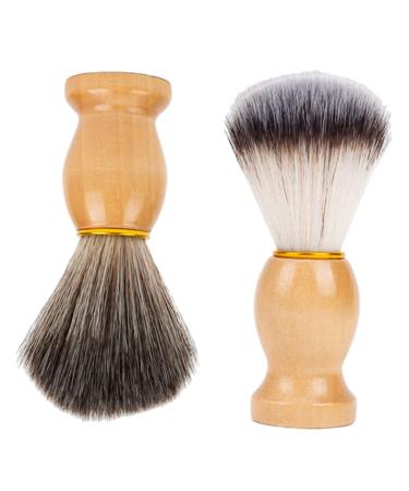 Fomiyes 2st shaving brush for men synthetic shaving brushes Professional shaving brushes for soap razor brush made of wooden razor hairdresser hairdresser dust frame manual man nylon wool