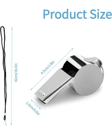 Stainless Steel Whistle Set - 2 Loud Clear Referee Whistles with Lanyard for Sports Dog Training & Education - Buy Online on GoSupps.com
