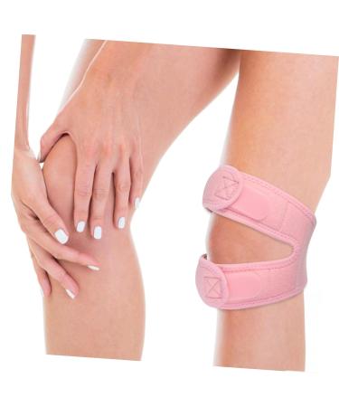 FRCOLOR 3pcs Adjustable Patella Knee Brace - Comfortable Sports Knee Support Strap for Optimal Knee Protection - Pink - Buy Online on GoSupps.com