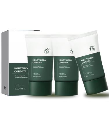 S P F 50+ PA++++ Heartleaf Silky Moisture Sun Essence Hydrating and Moisturizing Light Finish No White Cast Moisture Daily