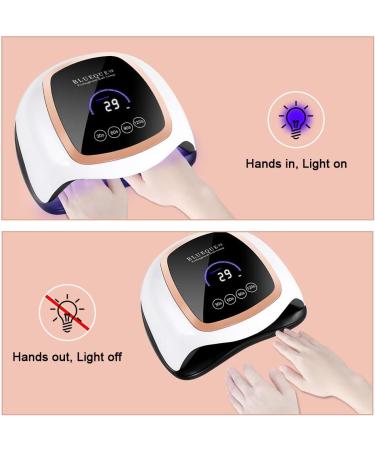 168W UV LED Nail Lamp 4 Timer Setting Professional Gel Dryer - Portable Handle Curing Lamp for Fingernail and Toenail - Auto Sensor, Fast Drying for Gel Polish - Buy Online on GoSupps.com