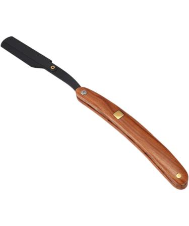 Antioch Stainless Steel Folding Razor Knife - Premium Barber Razor with Wood Handle for Precision Shaving - Buy Online on GoSupps.com