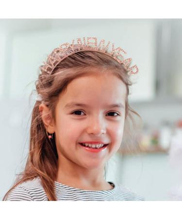 Minkissy Happy New Year Headband 2024 Crystal Rhinestone Tiara for Women Girls - Rose Gold Holiday Party Hair Accessory - Buy Online on GoSupps.com