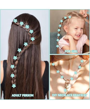 Bekecidi 20 Pieces Whimsical Little Flower Hair Clips Small Charming Fashion Hair Clips Vibrant Blue Hair Clips Party Hair Accessories Women Girls Hair Beautification - Buy Online on GoSupps.com