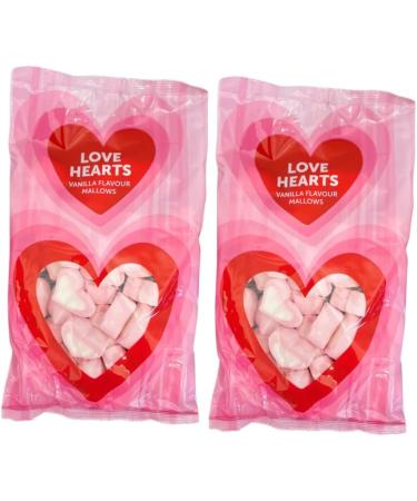 Love Heart Shaped Marshmallows (pack of 2) Pink & White marshmallows - Mother's Day Gift Bundle For Mum Wife Sister - Sweet Treats - Buy Online on GoSupps.com
