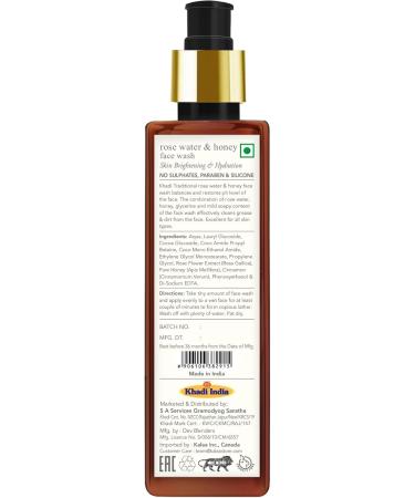 Khadi Traditional Rosewater and Honey Face Wash - Buy Online on GoSupps.com