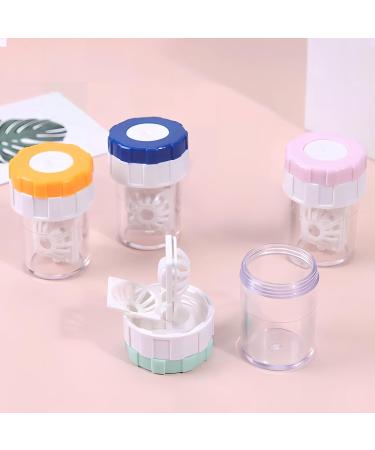 Omevett 8 Pcs Contact Lens Cleaning Case Contact Lenses Barrel Case Contact Lens Washer Cleaner Contact Lens Case Manual Rotation Contact Lens Cleaning Container for Eyes Care - Buy Online on GoSupps.com