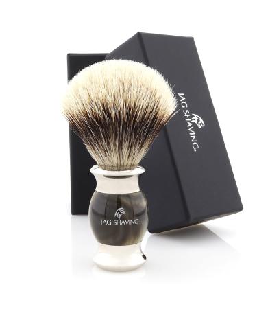 Jag Shaving Jag's Lee Razor brush roof hair brush elegant design wooden handle perfect razor brush for your razor green horn imitation