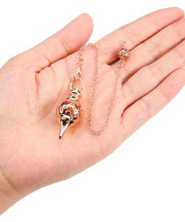 Crystears Rose Gold Copper Filigree Pendulum - Spiritual Jewelry for Divination & Reiki Healing - Buy Online on GoSupps.com