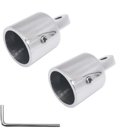 Stainless Steel Bimini Top Cap Eye End Boat Fitting - 2 Pack, Fits 7/8 or 1 Round Tubing - Shenghuiss 316 SS, L Shape Hex Key Included - Buy Online on GoSupps.com